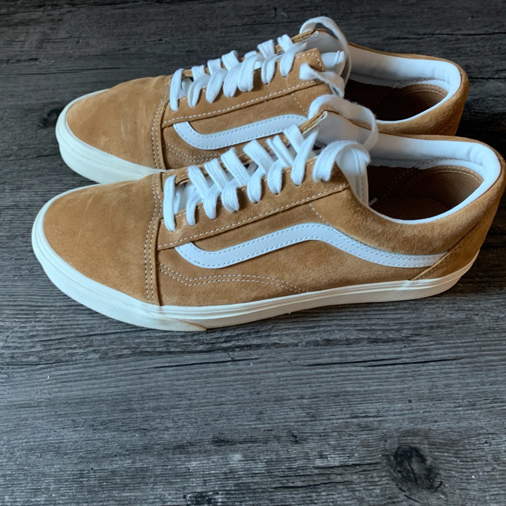 Vans Camel/White Suede Sneakers